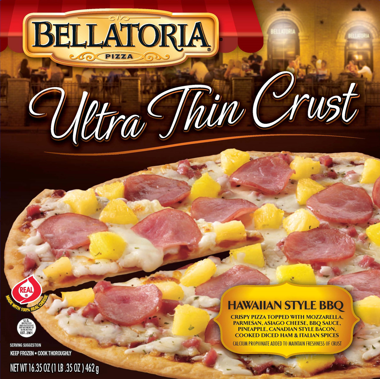 Ultra Thin Crust Hawaiian Style BBQ